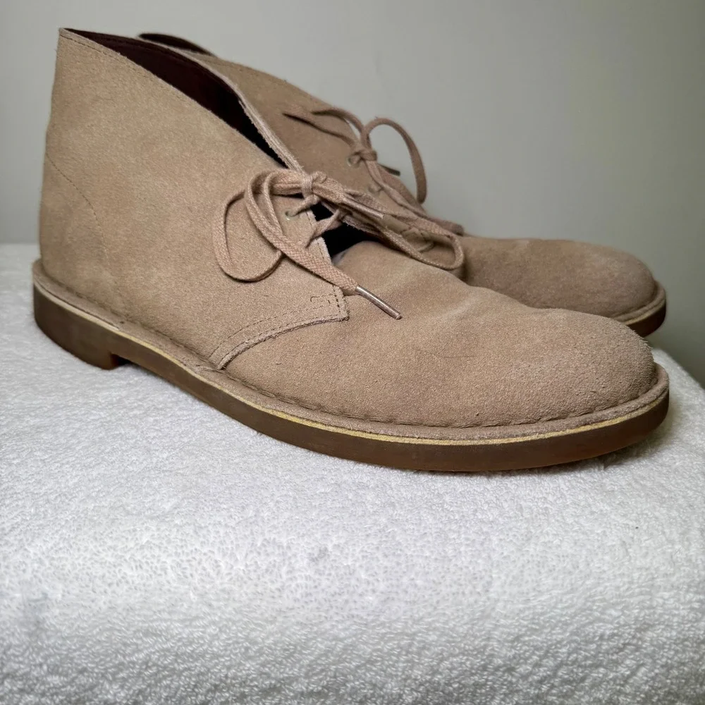 Clarks Mens Desert Boots Sand Suede Chukka Ankle Boots 82285 Size 10.5 M